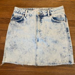 NWOT Topshop Light Washed 80s 90s Cotton Denim Jean Mini Skirt